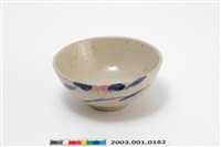 藏品(粉紅彩花卉紋青花陶碗)的圖片