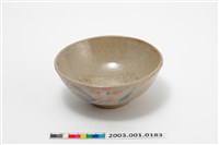 藏品(粉紅彩花卉紋青花陶碗)的圖片