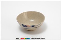 藏品(粉紅彩花卉紋青花陶碗)的圖片