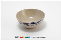 藏品(粉紅彩花卉紋青花陶碗)的圖片