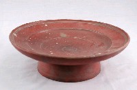 藏品(木胎朱紅色漆高腳供盤)的圖片