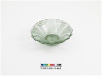 藏品(敞口花邊翠綠幾何紋玻璃冰碗)的圖片