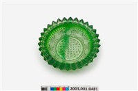 藏品(翠綠色幾何紋玻璃果盤)的圖片