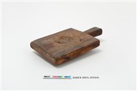 藏品(長方形四面雕龜桃連錢魚紋帶柄粿印)的圖片