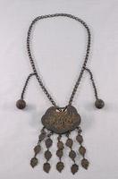 藏品(百家光牡丹紋如意形長命鎖)的圖片