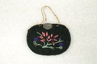 藏品(黑緞牡丹紋煙袋)的圖片