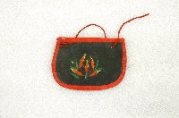 藏品(黑布地方形花卉紋煙袋)的圖片