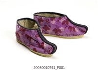 藏品(粉紫色葡萄花葉印紋女布鞋)的圖片