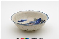 藏品(彩繪山水紋花口瓷碗)的圖片