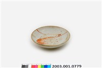 藏品(紅彩蝦紋碟)的圖片