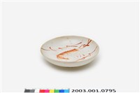 藏品(紅彩蝦紋碟)的圖片