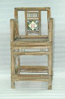 藏品(竹製鑲花磚太師椅)的圖片
