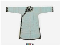 藏品(淺綠絲質緹花高立領大襟女衫)的圖片