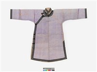 藏品(白絲質緹花高立領大襟女衫)的圖片