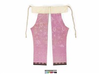 藏品(粉紅絲質緹花牙子飾邊女套褲)的圖片