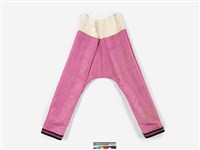 藏品(粉紅絲質緹花蕾絲飾邊合襠女褲)的圖片