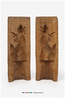 藏品(兩片木組合麒麟連座糖塔模子)的圖片