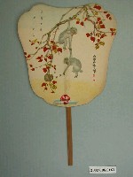 藏品(雙猴取果美琪藥皂廣告扇)的圖片