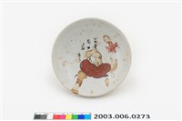 藏品(白瓷彩釉壽翁碟)的圖片