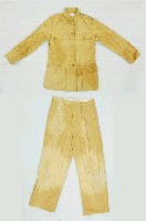 藏品(卡其色棉質警服衣褲套裝)的圖片