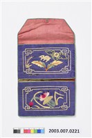 藏品(白兔蕉葉紋兩摺褡褳荷包)的圖片