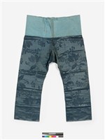 藏品(鐵灰絲質緹花合襠男褲)的圖片