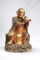 藏品(木雕夜多尊者神像)的圖片