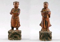 藏品(木雕龍女與善財神像)的圖片