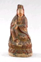 藏品(木雕持經觀音神像)的圖片