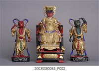 藏品(天上聖母與千里眼順風耳木雕神像)的圖片