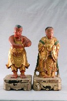 藏品(木雕善財與龍女神像)的圖片