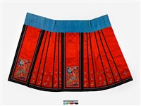 藏品(紅緞吉祥富貴紋馬面裙)的圖片