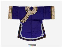 藏品(藏青色棉質大襟鑲緄女衫)的圖片