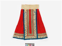 藏品(紅色緹花百褶裙)的圖片