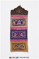 藏品(花果紋三摺褡褳荷包)的圖片