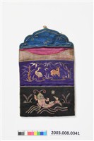 藏品(長壽富貴釘線繡兩摺褡褳荷包)的圖片