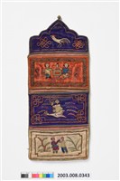 藏品(人物紋三摺褡褳荷包)的圖片