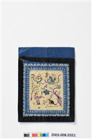 藏品(米白緞地人物彩繡褡褳)的圖片