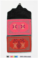 藏品(福壽平安兩摺褡褳荷包)的圖片