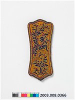 藏品(黃藍雙面繡花鳥紋詩文眼鏡袋)的圖片