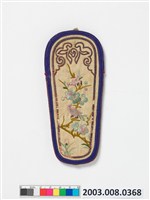 藏品(黑白雙面繡花鳥詩文眼鏡袋)的圖片