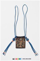 藏品(黑緞地彩繡龜鹿香袋)的圖片