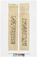 藏品(米白絲緞人物彩繡袖口)的圖片