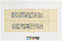 藏品(米白絲緞人物彩繡袖口組)的圖片