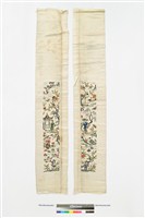 藏品(米白絲緞人物彩繡袖口組)的圖片