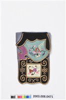 藏品(石榴形多子多壽紋雙口袋褡褳荷包)的圖片