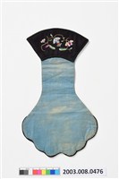 藏品(雙色緞地花形猴紋彩繡褡褳)的圖片