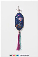 藏品(雙色絲質彩繡香袋)的圖片