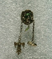 藏品(蟾蜍嵌鳳凰樣式金屬戒指)的圖片