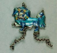 藏品(藍獅造型金屬鍊墜)的圖片